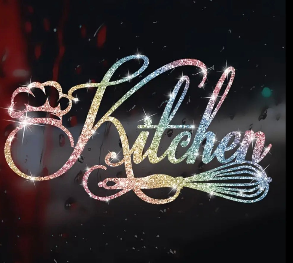 Glitter decal stickers