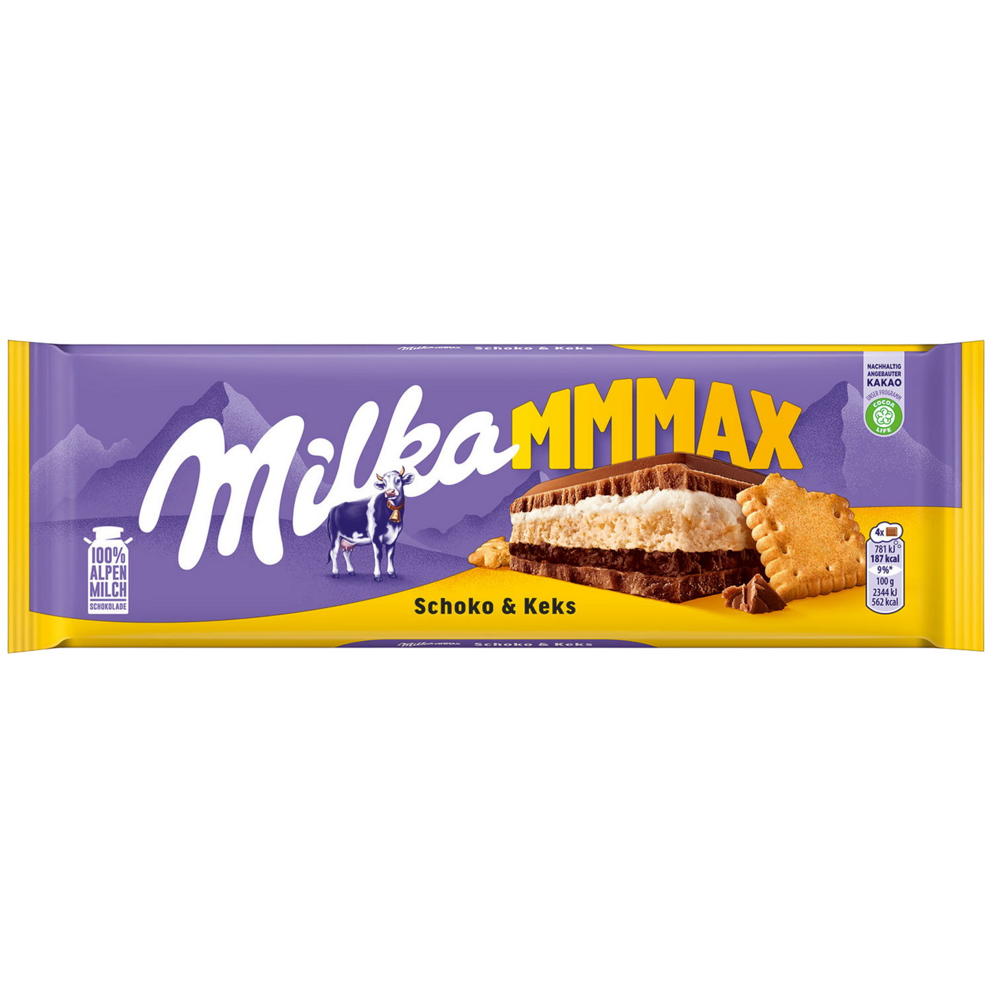 Milka Mmmax | Cookie & Chocolate Milk Chocolate | 300g Large Bar