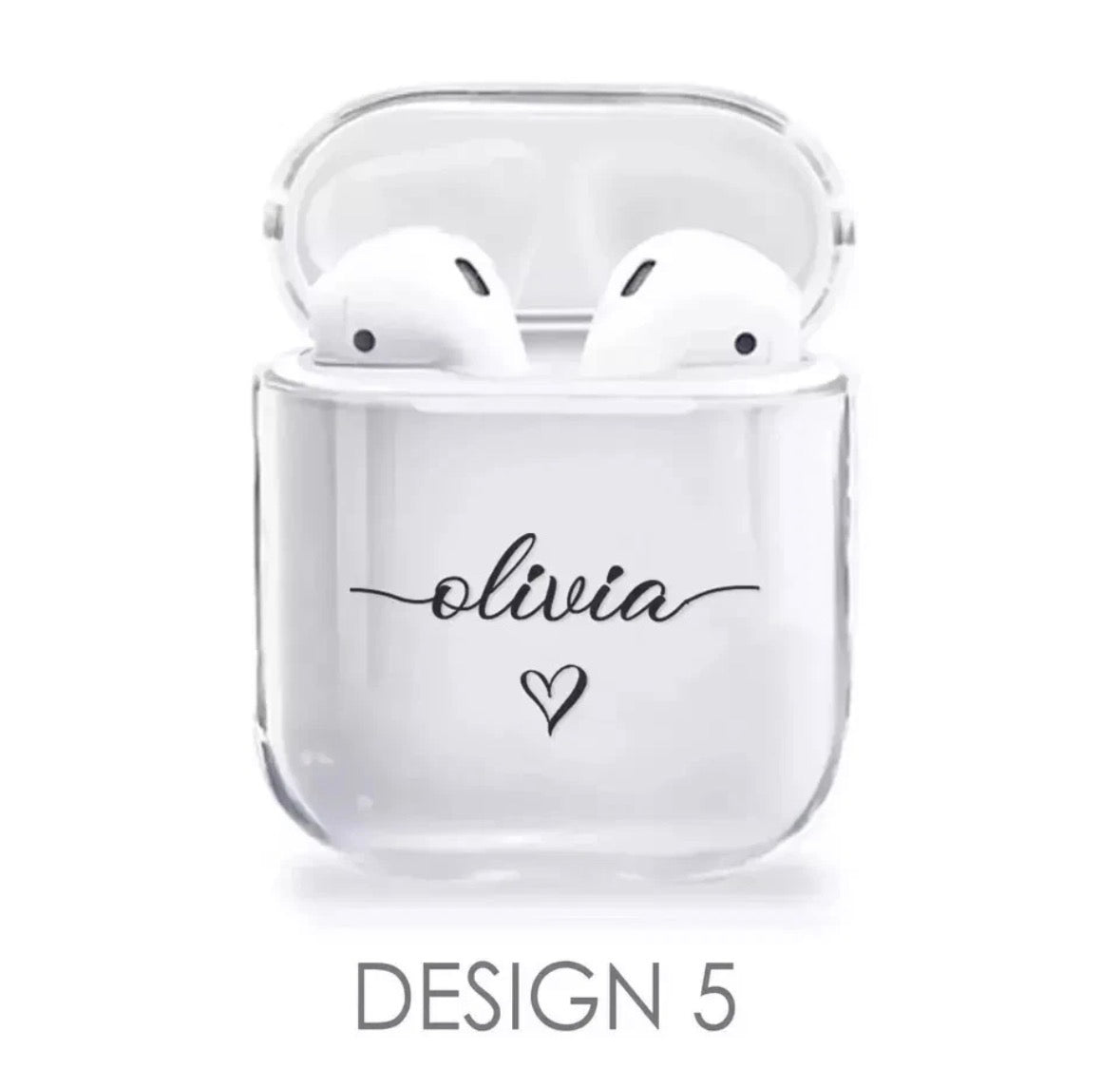 Personalised airpods clear case