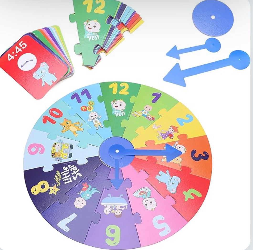 Cocomelon Clock Giant Floor Puzzle With 12 Flash Cards