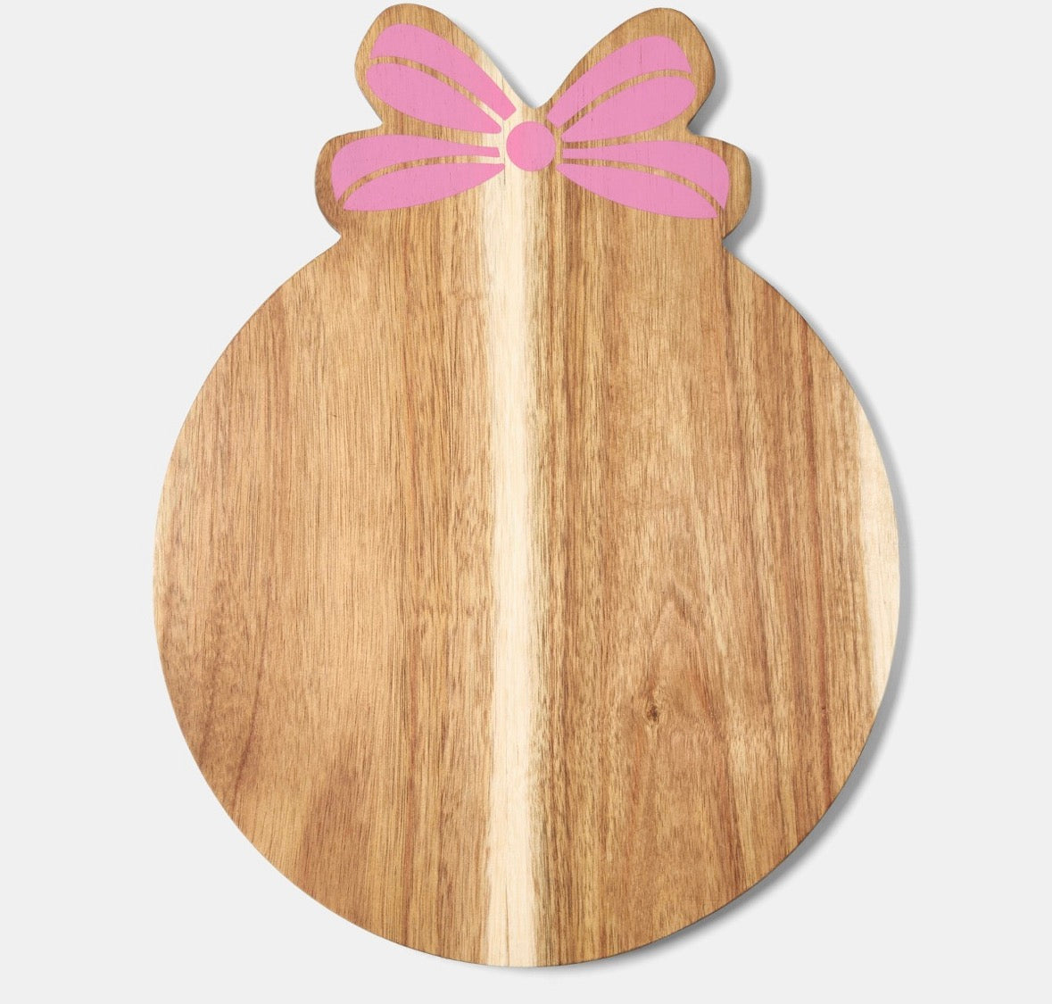 Bow Wooden Serving Board - Natural/Pink (Preorder)