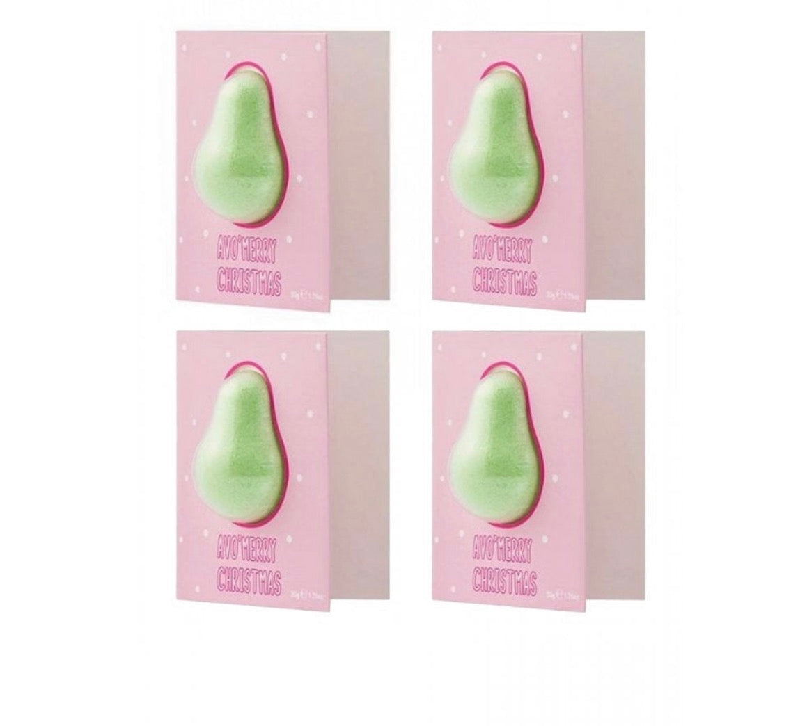 Bubble T avacado bath fizzer cards - 4 pack