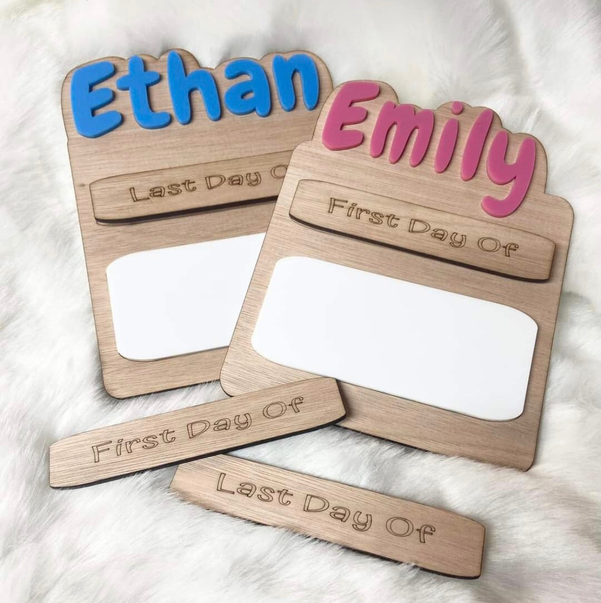 Personalised First & Last Day of School Sign