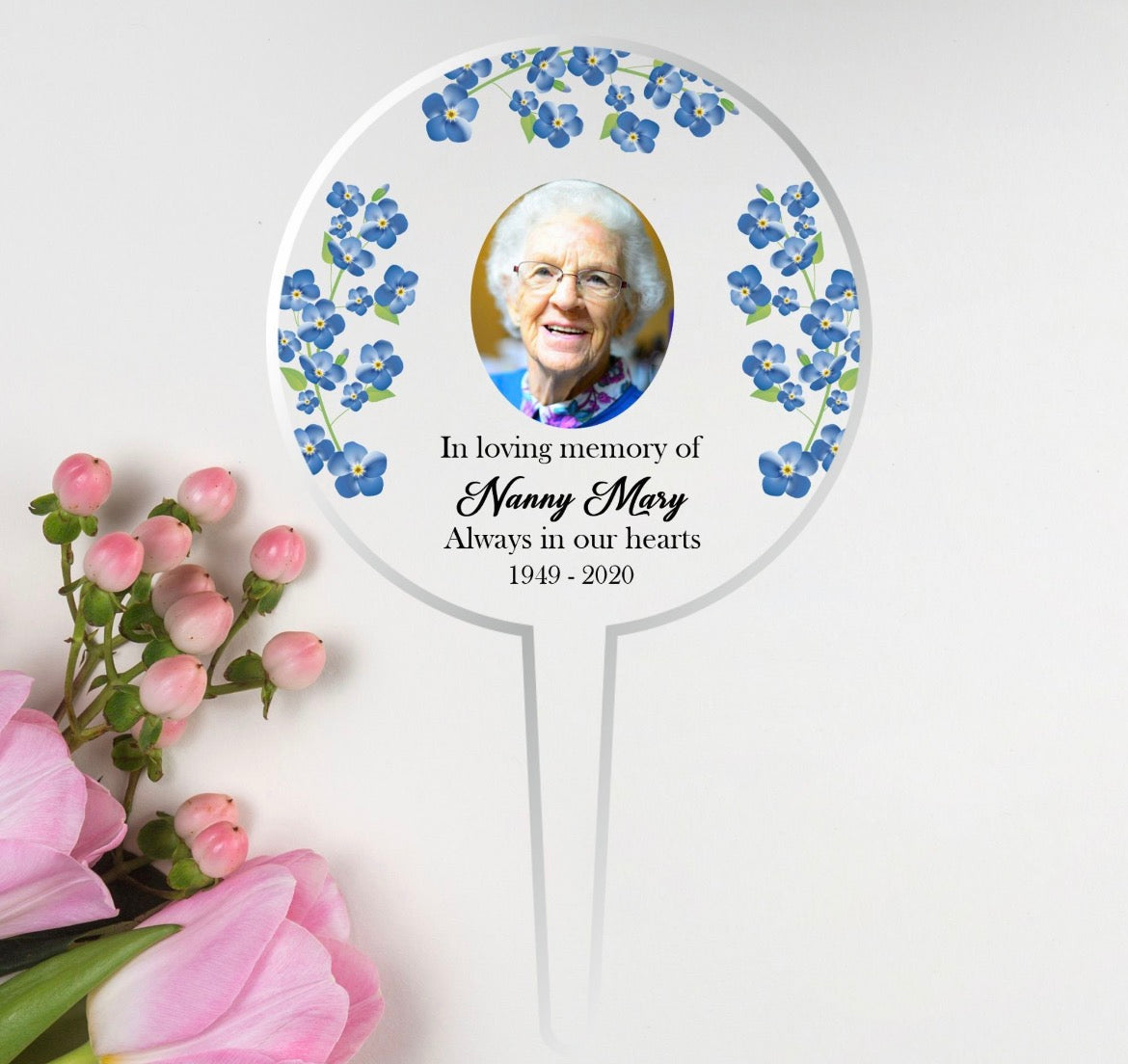 Personalised Photo Bereavement Memorial Sign