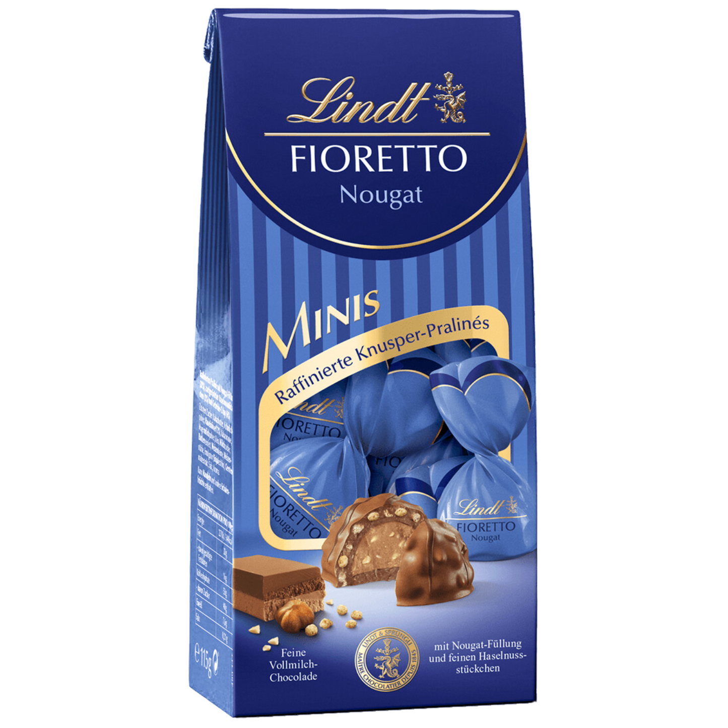 Hazelnut Nougat Milk Chocolate Lindt Fioretto | 115g Bag