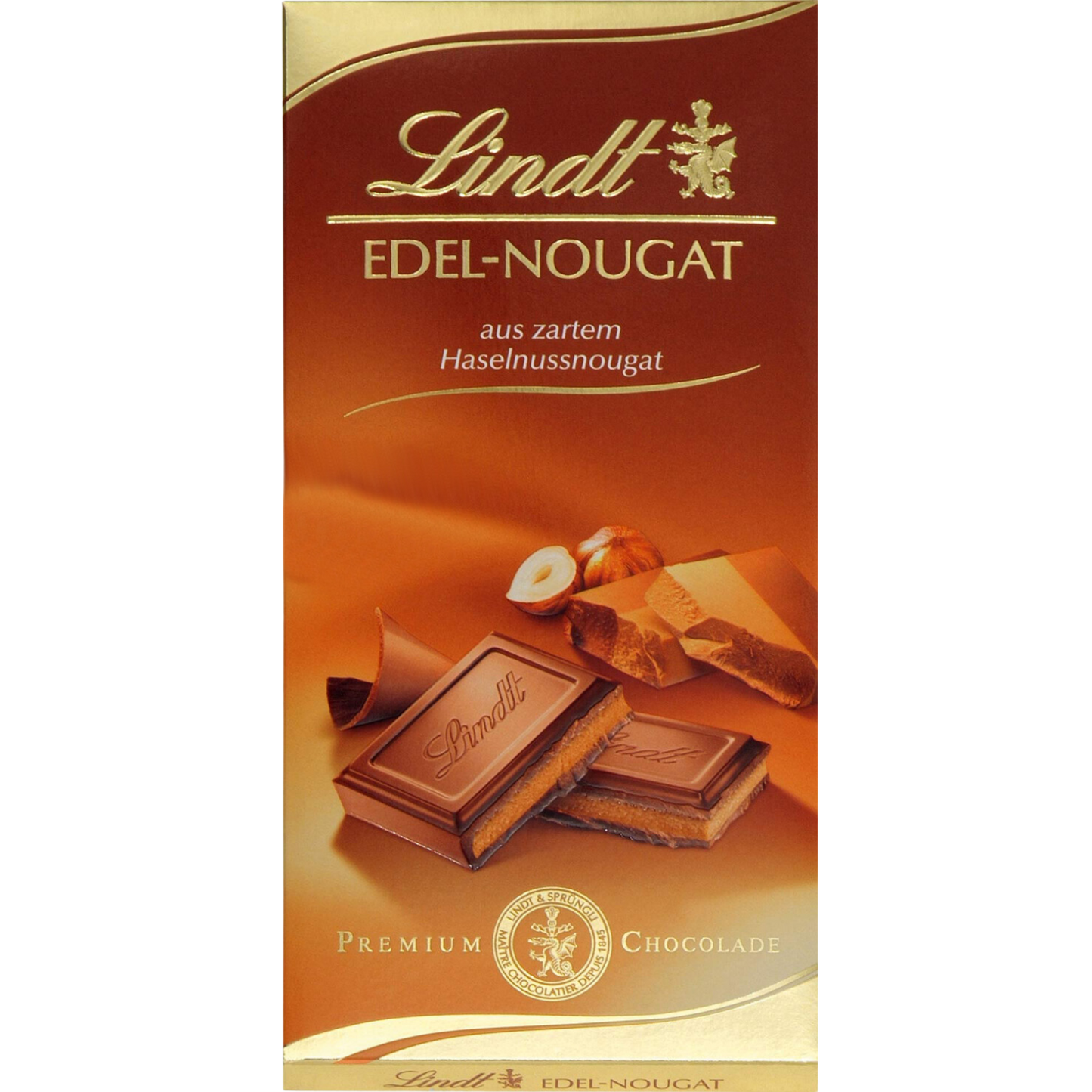 Lindt | Hazelnut Nougat Milk Chocolate | 100g Bar