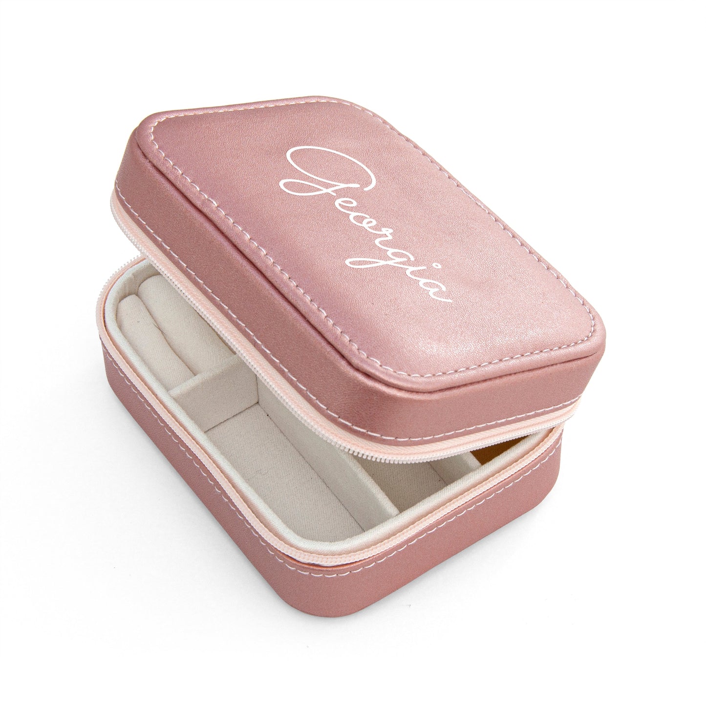 Personalised Rose Gold Jewellery Case