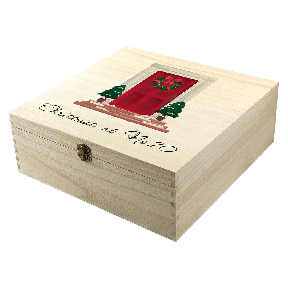 Personalised Festive Door Christmas Box