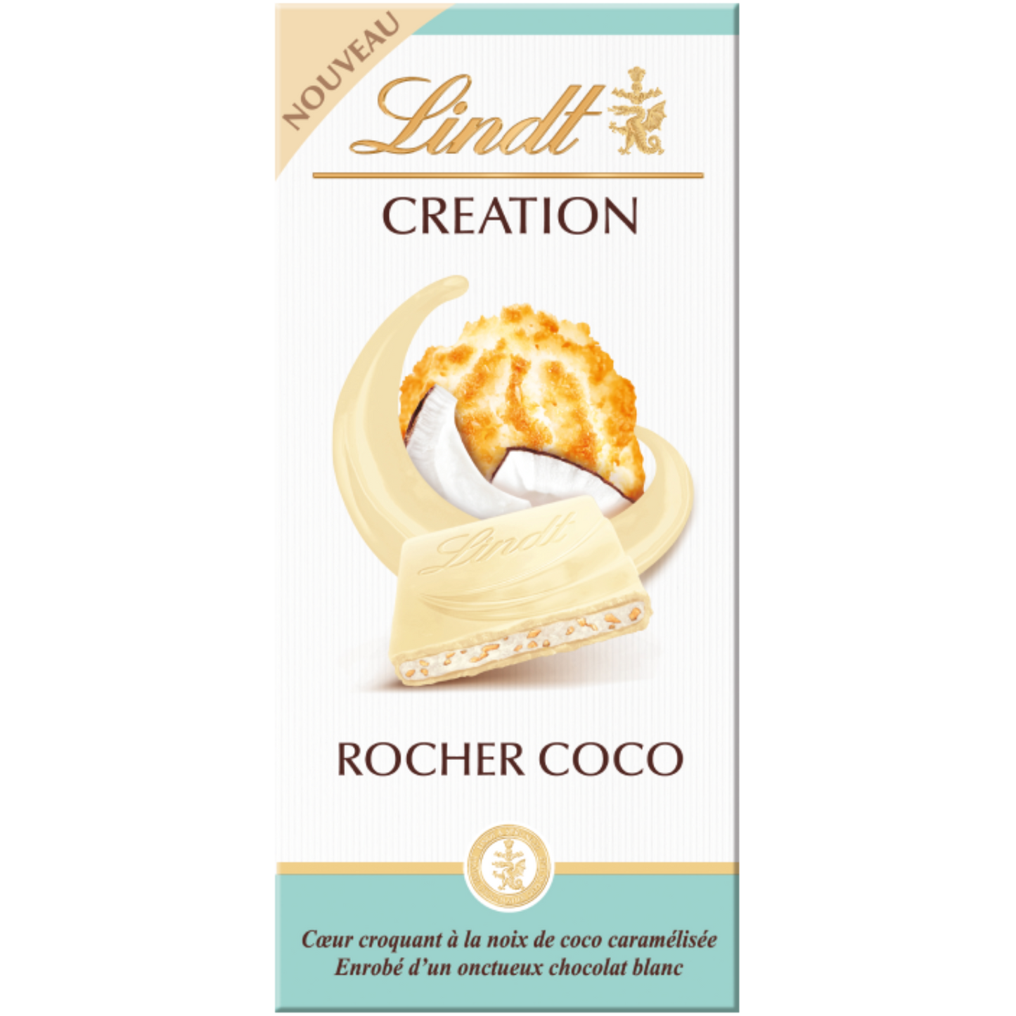 Lindt Creation | Coconut Rocher White Chocolate | 145g Bar