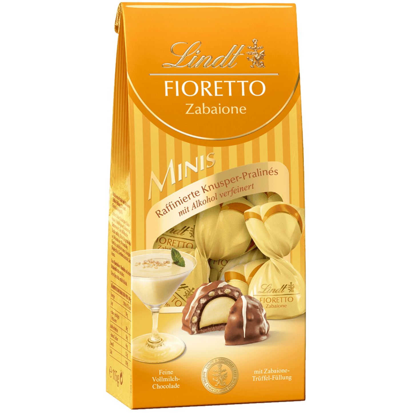 Zabaione Milk Chocolate Lindt Fioretto | 115g Bag