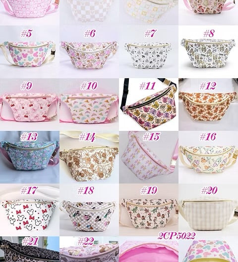 Printed bum bags