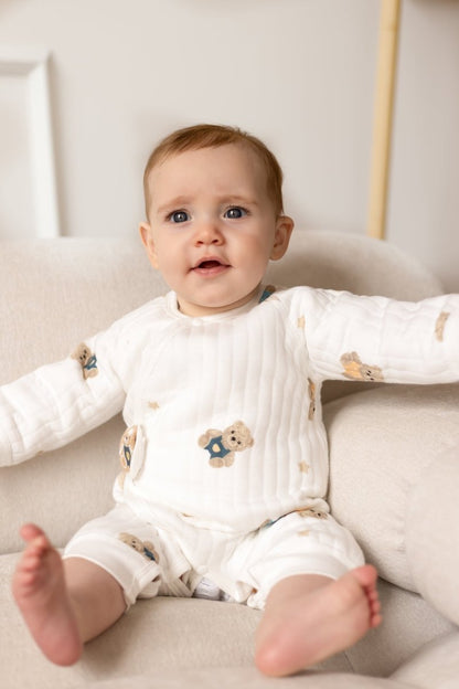 The Charming Bear Boucle Wrap Baby Grow Romper