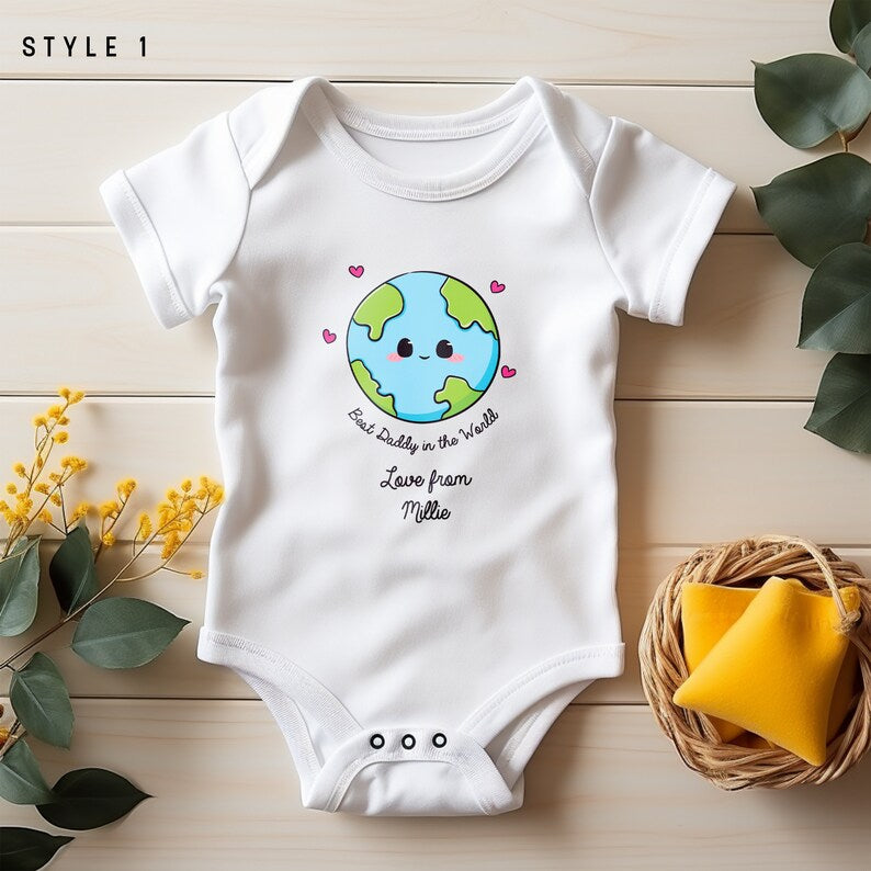 Personalised Fathers Day Baby vest