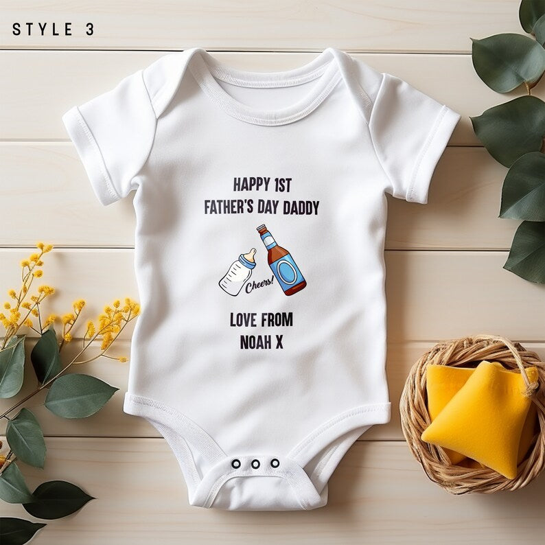 Personalised Fathers Day Baby vest