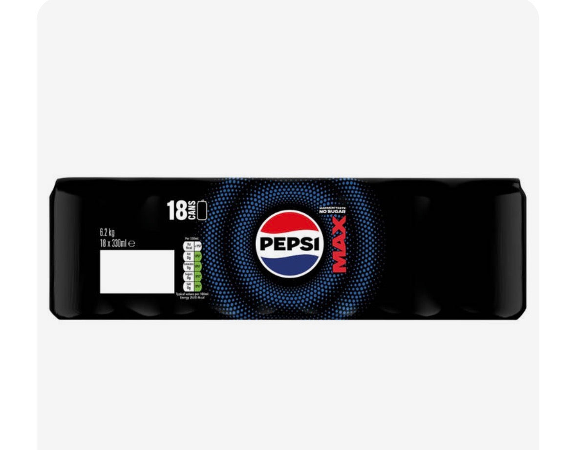 Pepsi max cans x18