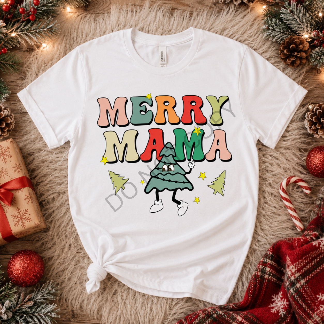 Mama christmas tshirts