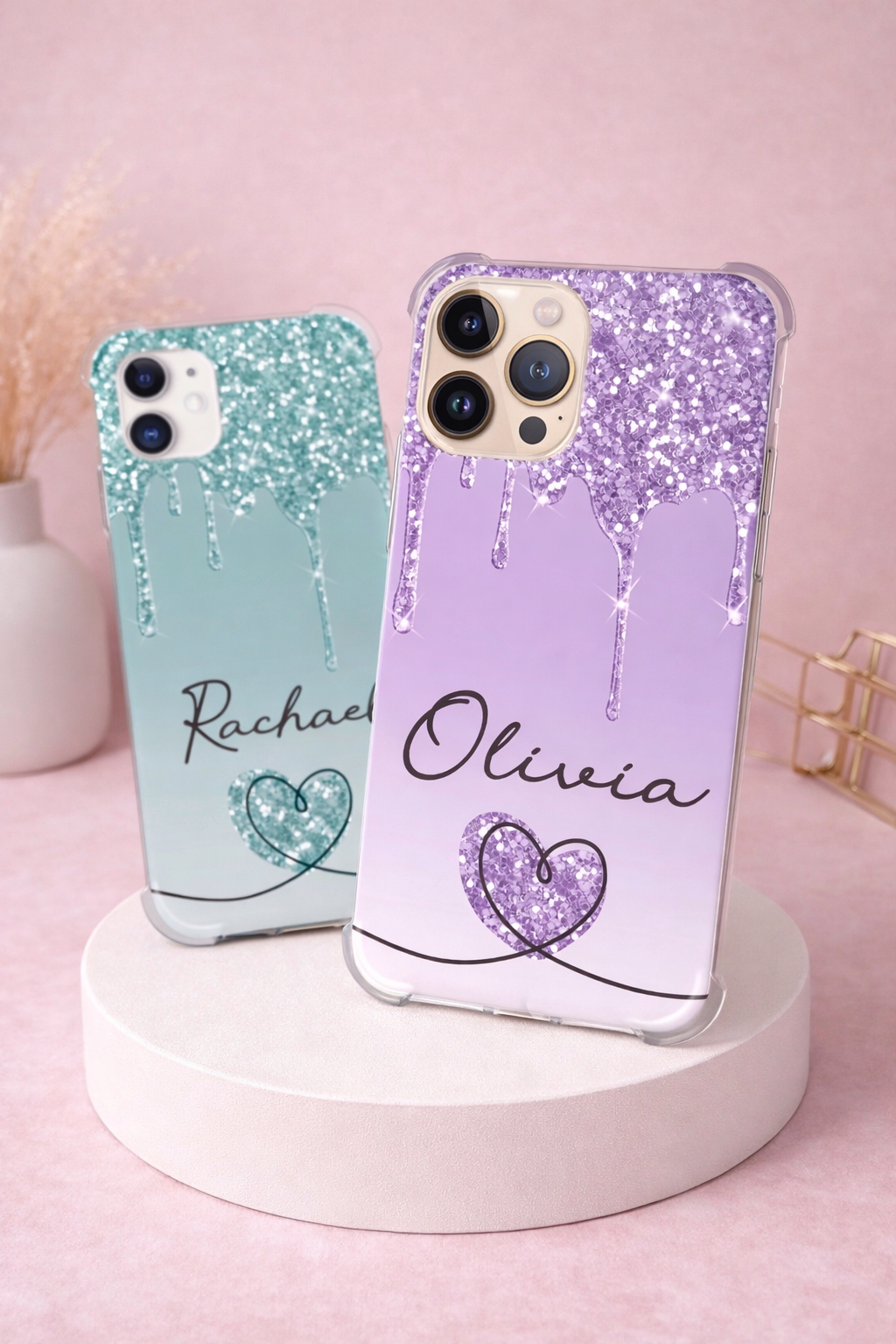 Personalised glitter phone case