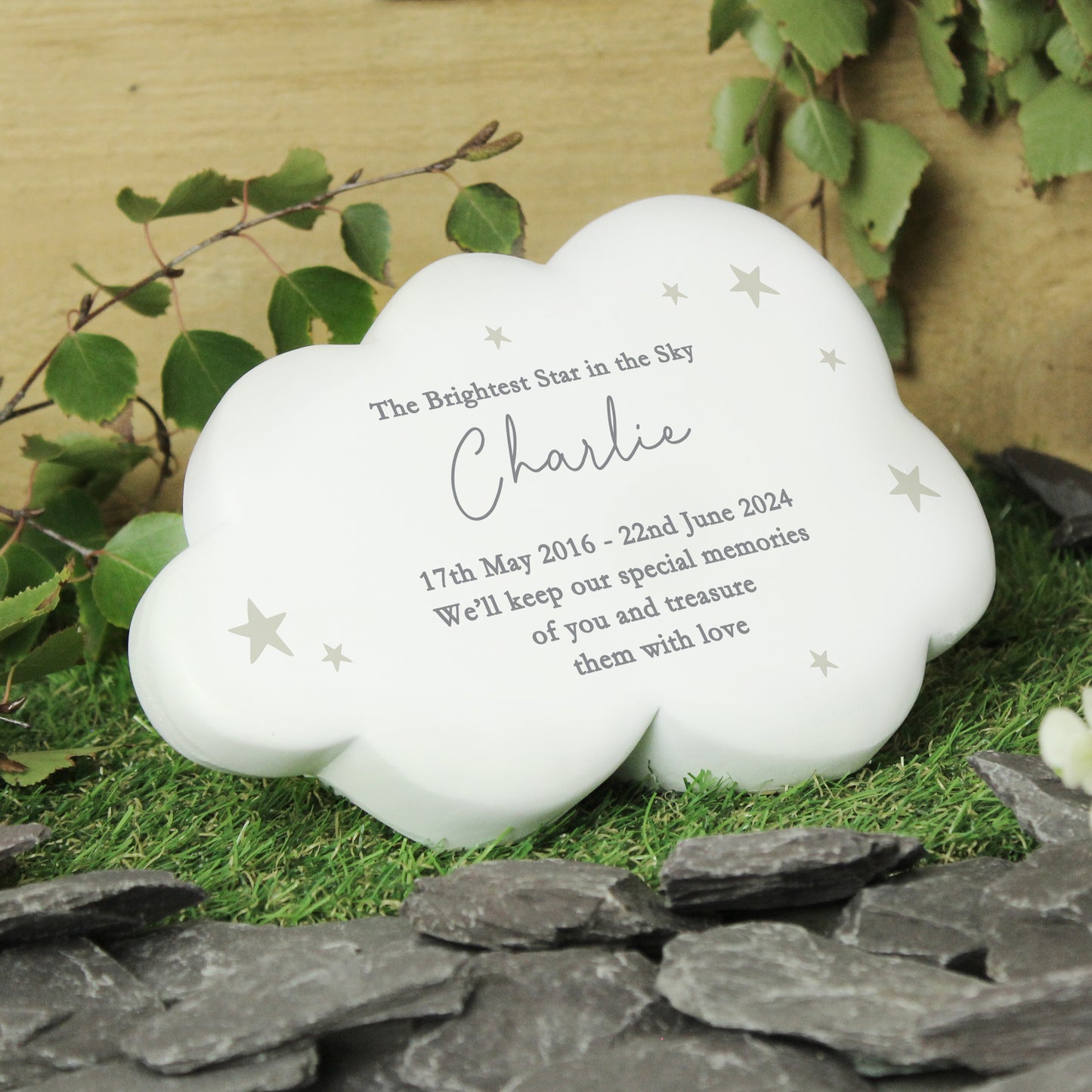 Personalised Resin Memorial Cloud