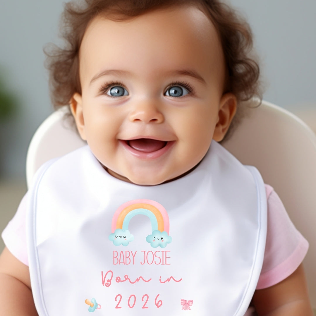 Personalised Born in 2026 Rainbow Outfit