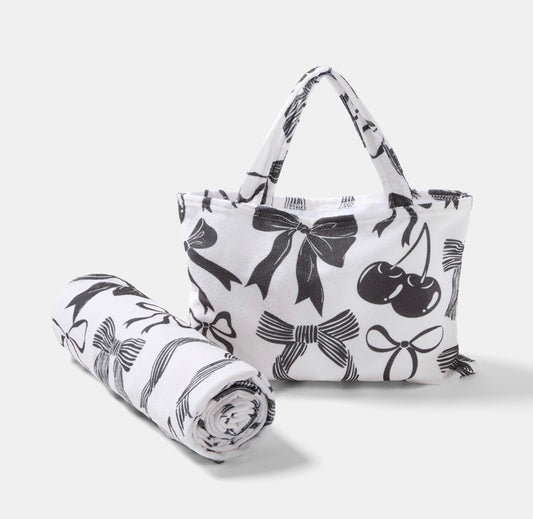 Beach towel in a bag