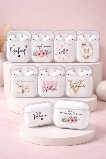 Personalised airpods clear case