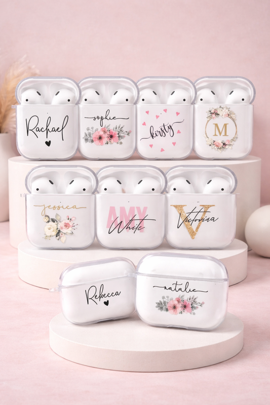 Personalised airpods clear case