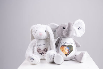Personalised A Cuddle From Heaven Photo memorial Teddy Bear