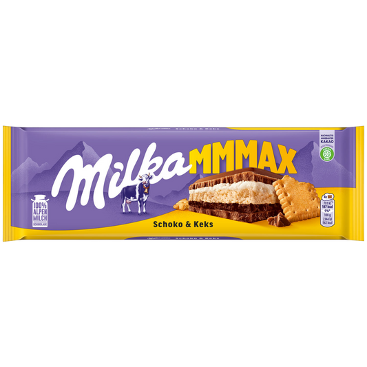 Milka Mmmax | Cookie & Chocolate Milk Chocolate | 300g Large Bar