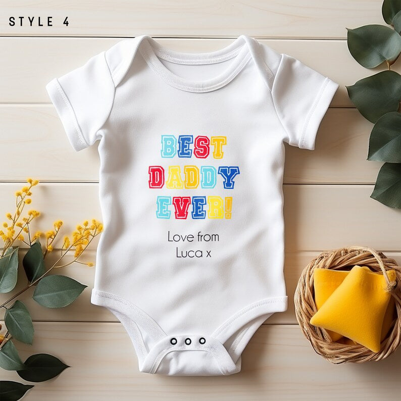 Personalised Fathers Day Baby vest