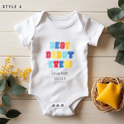 Personalised Fathers Day Baby vest