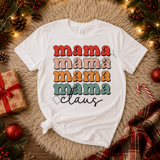 Mama christmas tshirts