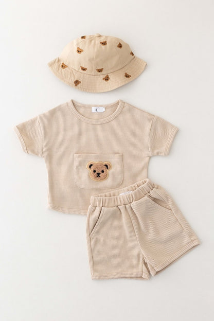 Waffle Bear 2 Piece T-Shirt & Shorts Set