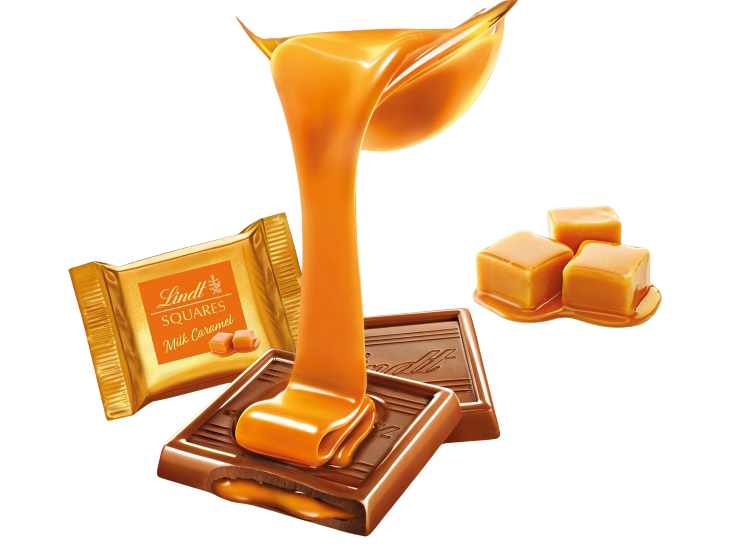 Lindt | Caramel Milk Chocolate Squares | BB End Aug 26