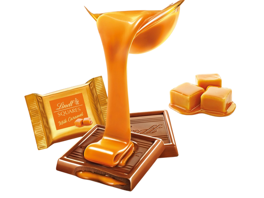 Lindt | Caramel Milk Chocolate Squares | BB End Aug 26