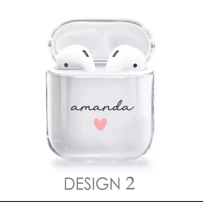 Personalised airpods clear case