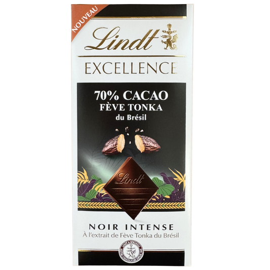 Lindt Excellence | 70% Dark & Brazilian Tonka Bean | 100g Bar