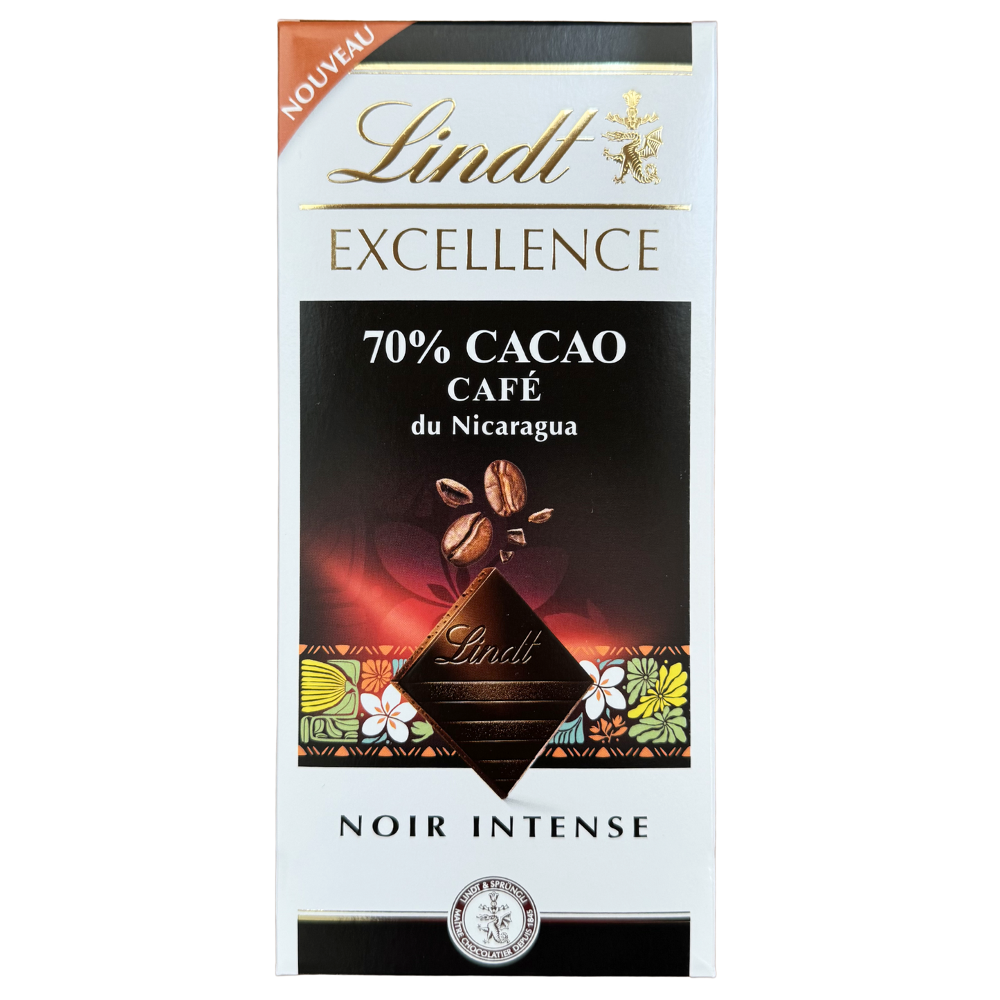 Lindt Excellence | 70% Dark & Nicaraguan Coffee | 100g Bar
