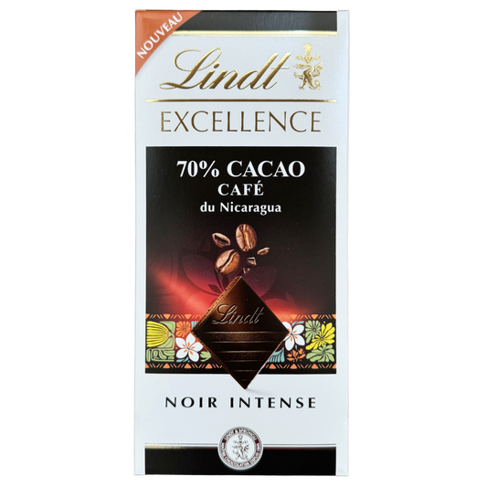Lindt Excellence | 70% Dark & Nicaraguan Coffee | 100g Bar