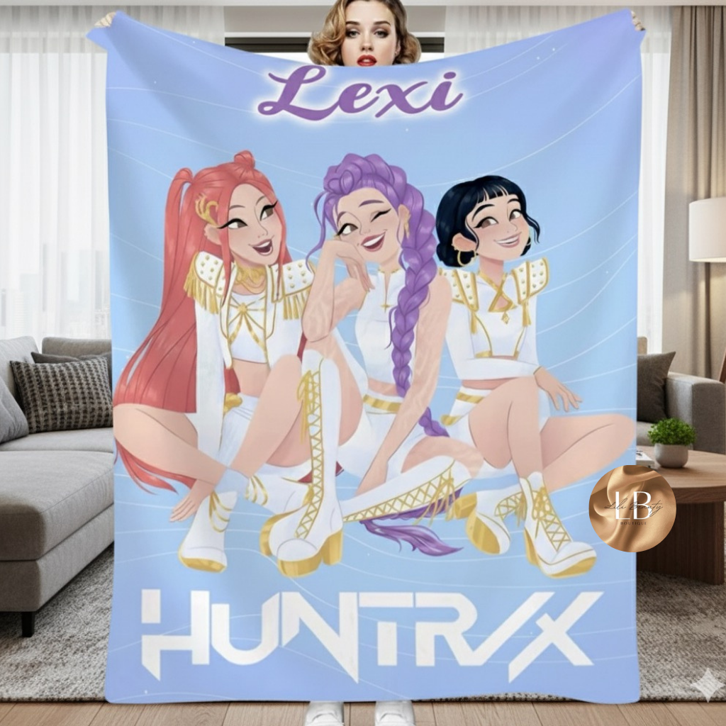 Personalised K-Pop demon hunters blanket throws