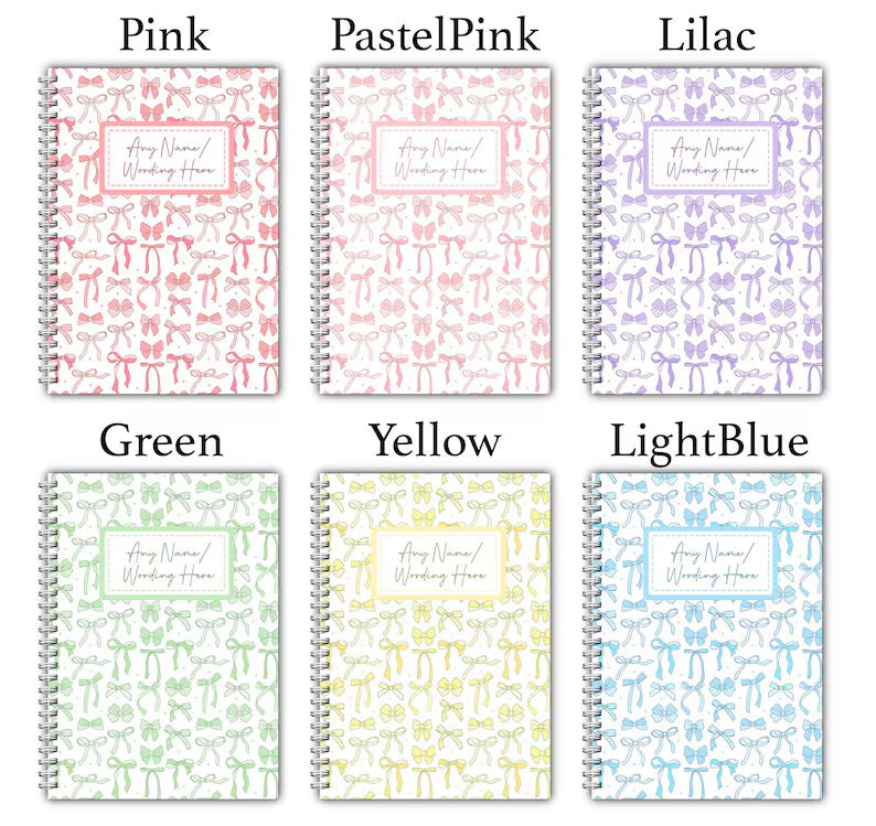 Personalised Bow Notebook