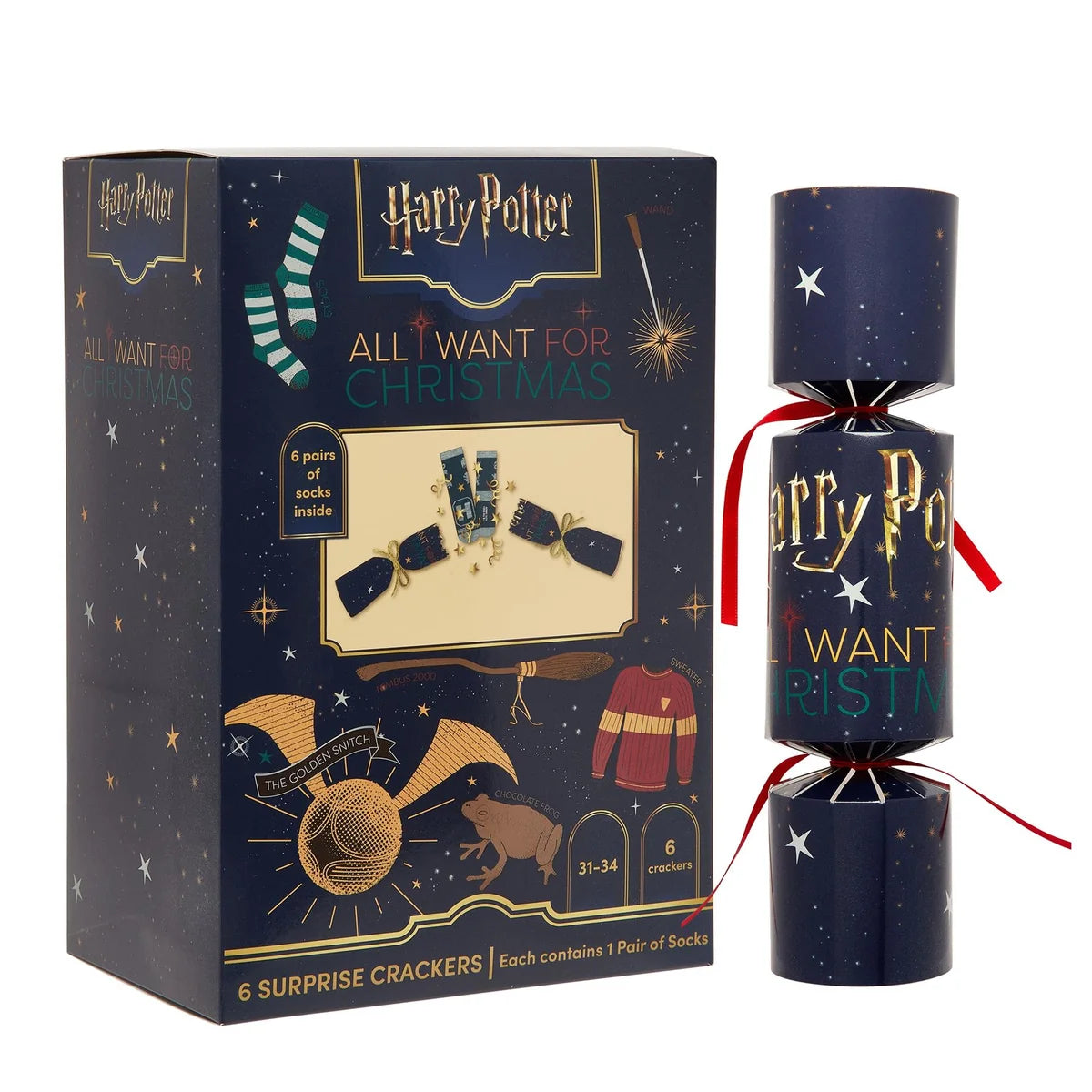 Character christmas crackers - box of 6