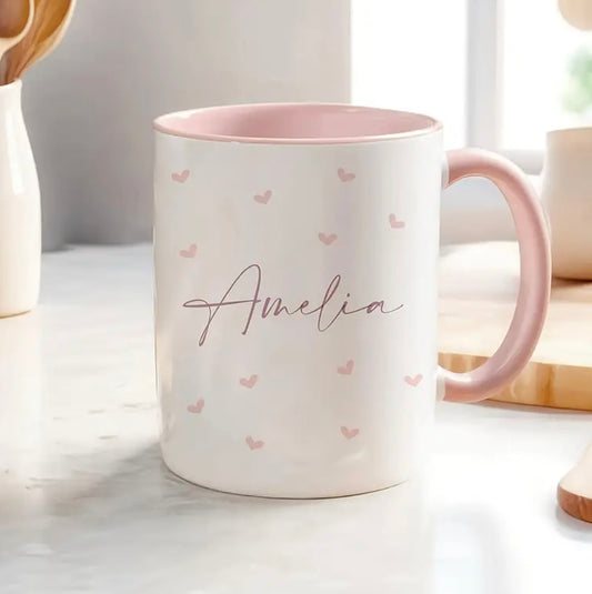 Personalised Heart mugs