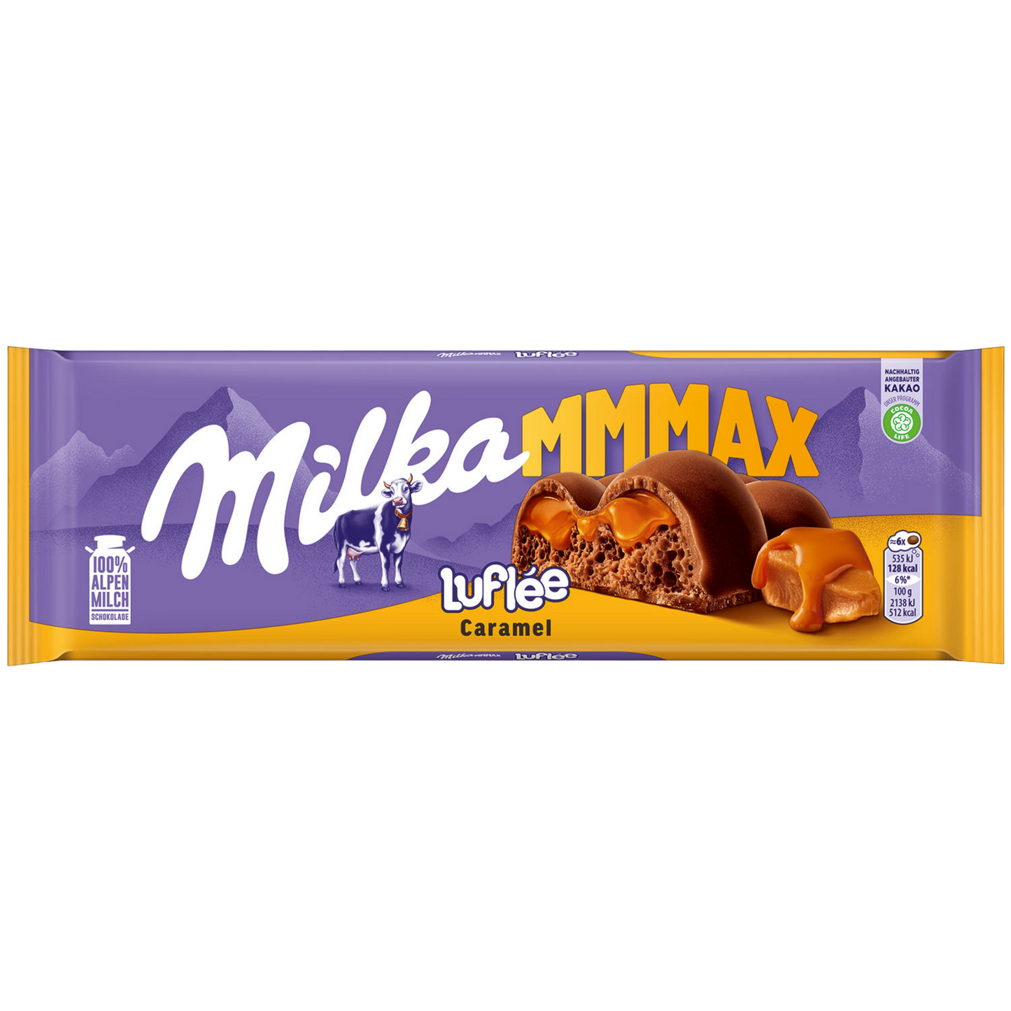 Milka Mmmax | Luflée Caramel Milk Chocolate | 250g Large Bar