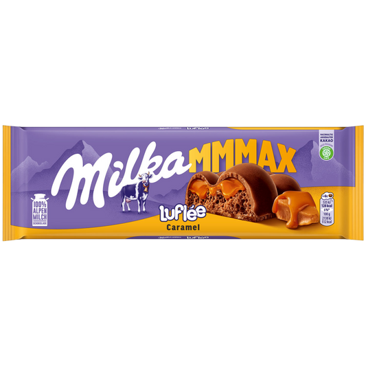 Milka Mmmax | Luflée Caramel Milk Chocolate | 250g Large Bar
