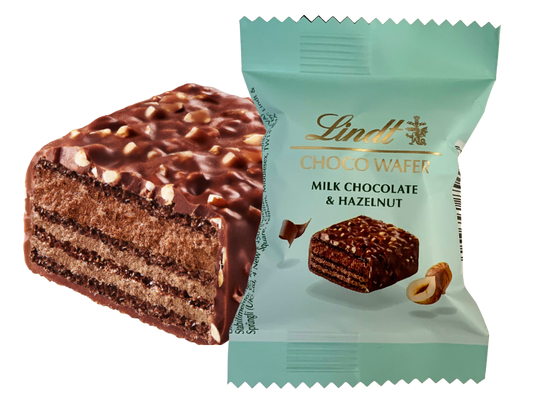 Lindt Milk Hazelnut Chocolate Choco Wafers | BB End Aug 26
