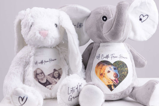 Personalised A Cuddle From Heaven Photo memorial Teddy Bear