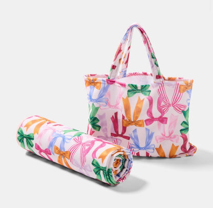Beach towel in a bag