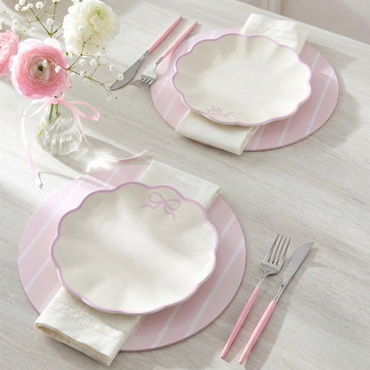 2 Pack Bow Scalloped Plates