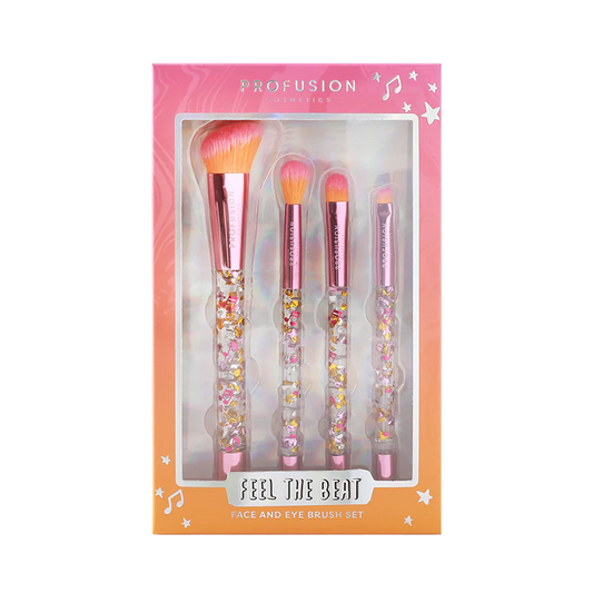 IT'S A VIBE | FEEL THE BEAT 4 PC FACE & EYE BRUSH SET
