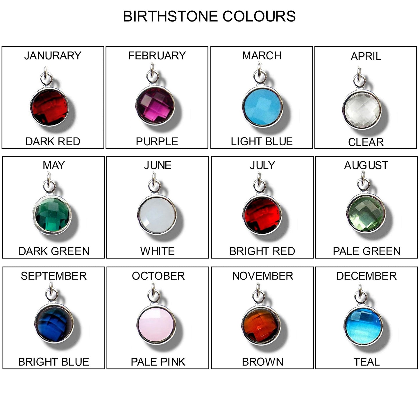 Personalised Initial Birthstone Necklace